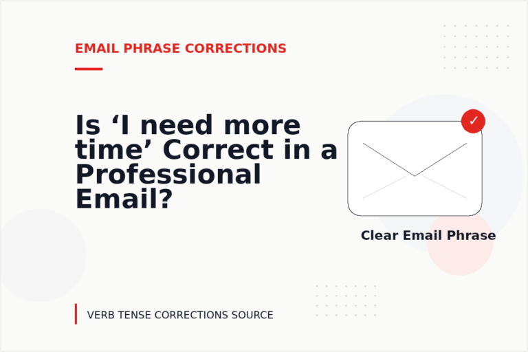 Is ‘I need more time’ Correct in a Professional Email?